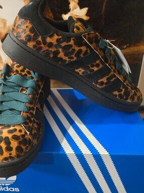 Adidas Campus 00s Women's Size 7.5 Athletic Shoes Black Leopard Casual Sneakers